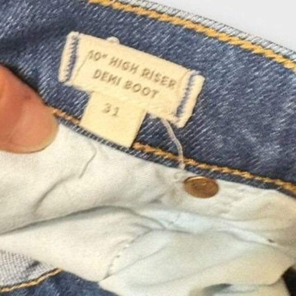 Madewell 10" High Riser Demi Boot‎ Denim Jeans 31 Indigo Classic Bootcut - Picture 5 of 7